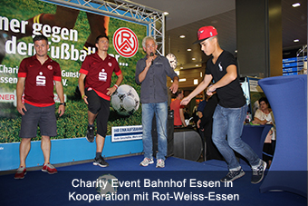 Charity Event Einkaufsbahnhof Essen in Kooperation mit Rot-Weiss-Essen