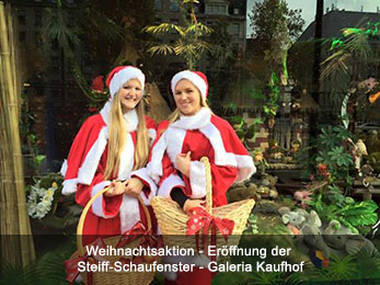 Weihnachtsaktion - Eröffnung der Steiff-Schaufenster - Galeria Kaufhof