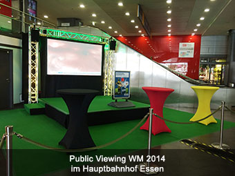 Public Viewing WM 2014 im Hauptbahnhof Essen